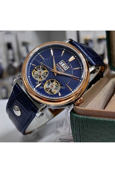 Raymond Men's Automatic Wristwatch - Navy Blue