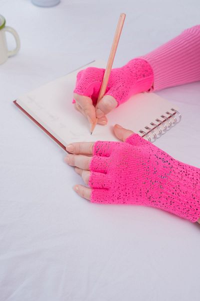 POSUSS Shiny Printed Women's Gloves - Pink - PS3120