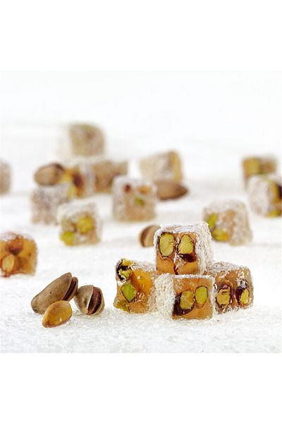 Lokum Atölyesi 500g Mini Turkish Delight - with Coconut, Double Roasted, Pistachio