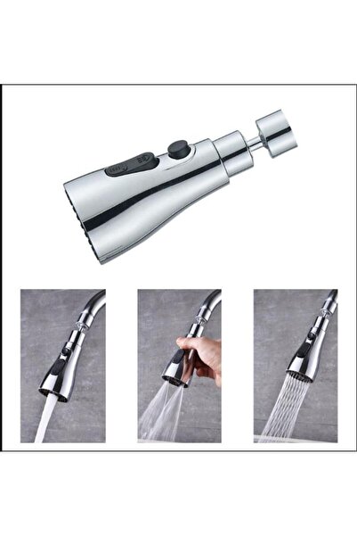 Hayveys Krom 3 Fonksiyonlu Mutfak Lavabo Başlığı Esnek Musluk Ucu