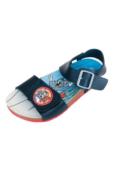 Ponchiq Sandale pentru băieți cu tematică Tom și Jerry bleumarin