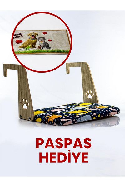 GOBYPET Custom Name Printed Heating Honeycomb Radiator Bed Cat Wide Cat-Dog Bed, Hanging Cat Bed