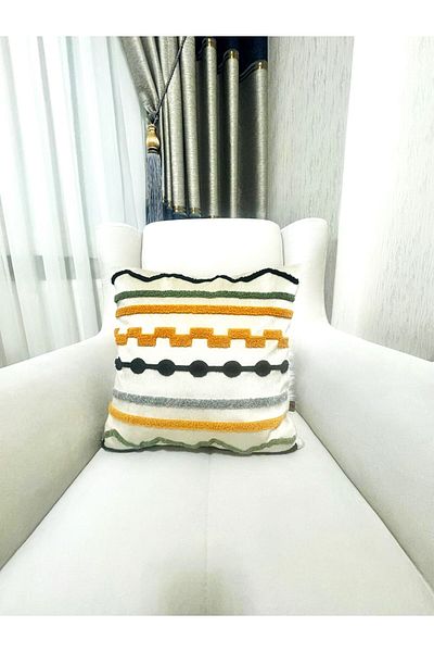 HD HOME COLLECTİON Velvet Punch Throw Pillow Cover Ethnic Pattern