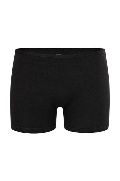 Şahin Women's-black and White Skin Lycra Boxers-Economy Pack of 3 Shn30556