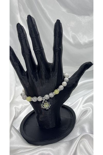 Yıldız Accessory Lotus Patterned Night Glow Necklace and Bracelet Set - 2 Pieces