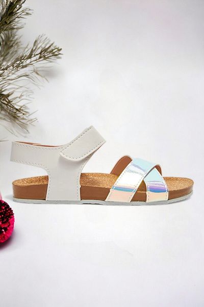 Huella Sandale albe confortabile pentru fete