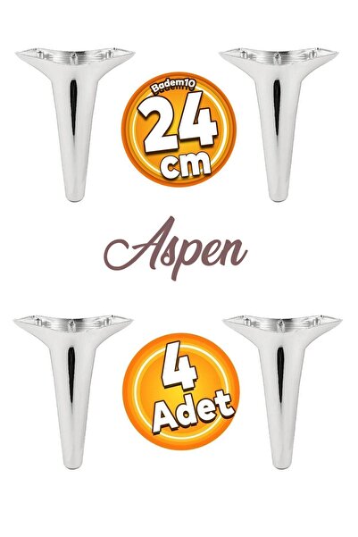 Badem10 Aspen Lüks Mobilya Kanepe Tv Ünitesi Konsol Koltuk Ayağı Krom Baza Ay...