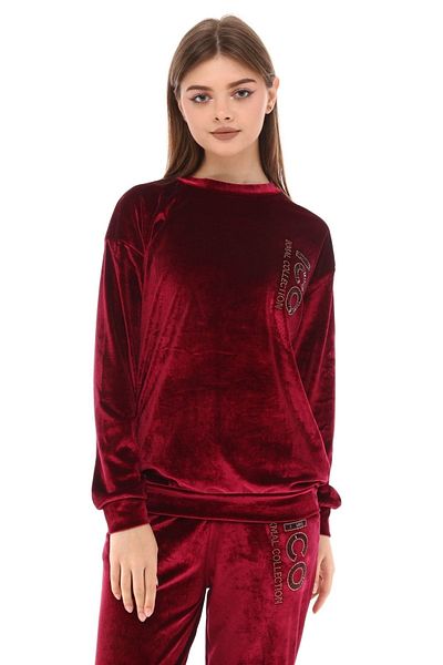 İkmal Ico Stoned Claret Red Crew Neck Σετ