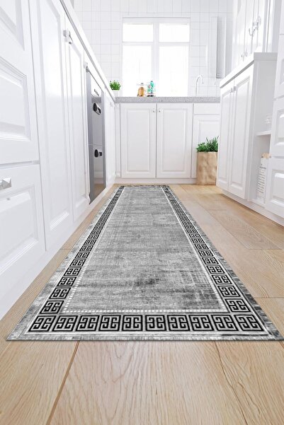 Faiend Mutfak Halısı Desenli Dijital Baskı Yıkanabilir Kaymaz Taban Ince Salo...