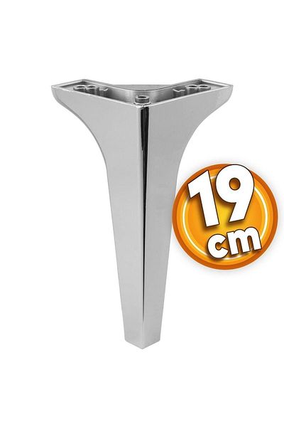 Badem10 Picioare Cromate Luminoase - 4 Buc Perle Mobilier De Lux Canapea Unitate Tv Consolă Picioare Fotoliu 19 Cm