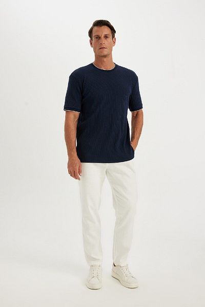 DeFacto Relax Fit Relaxed Cut Straight Leg Cotton Summer Fabric Trousers D4251Ax24Sm