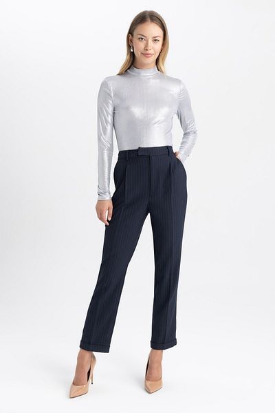 DeFacto Tričko Slim Fit s dlouhým rukávem – poloviční rolák B3630ax23au
