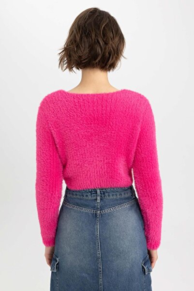 DeFacto Coool Slim Fit Dar Kesim V Yaka Triko Hırka Z9318az23wn