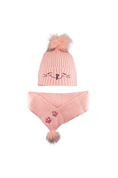 Kitti Girl's Scarf Beanie Double Set 4-8 Years