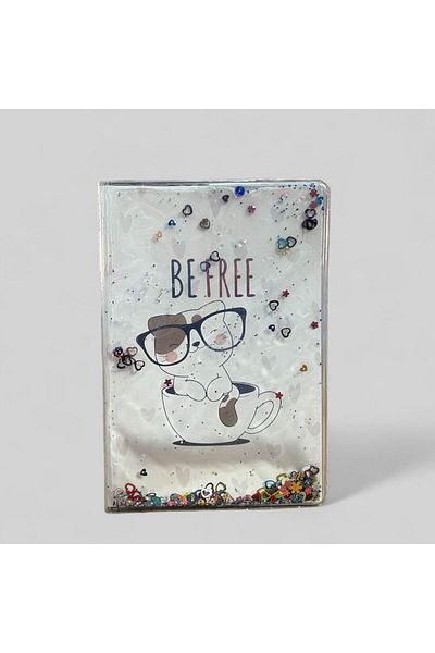Eren Ofis Lined Large Size Notebook with Glitter and Watery Cover - Undated