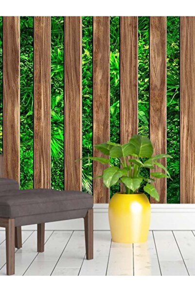 dreamwall Bahçe Ahşap Lambri Çit Desenli Isı Ve Ses Yalıtımlı Sağlıklı Tekstil Duvar Kağıdı