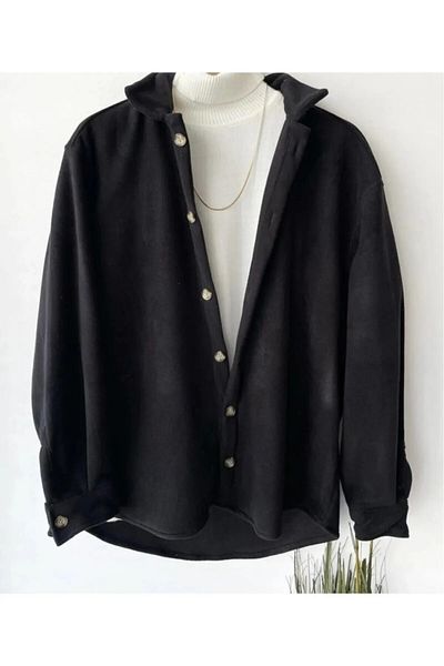 tynemode Мъжко овърсайз яке от дебел полар - ButtoneD