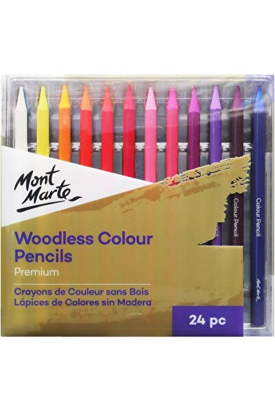 Mont Marte MM Ahşapsız Renkli Kalemler 24'lü Premium