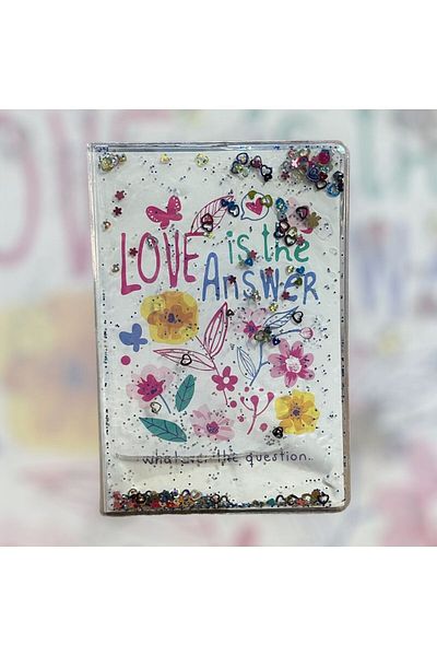 Eren Ofis Lined Large Size Notebook with Glitter and Watery Cover - Undated