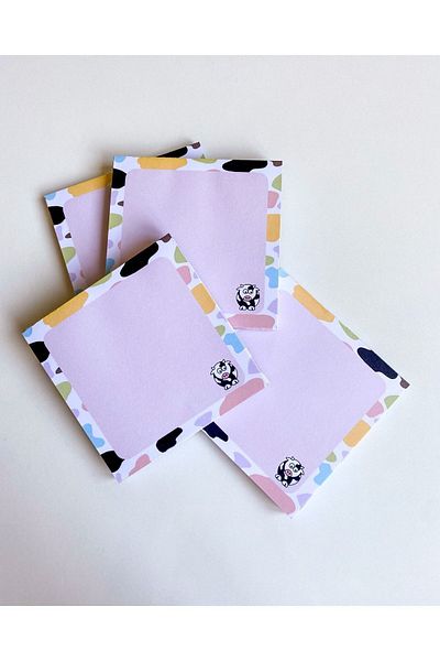 Pine Note Cute Cow Pattern Kawaii Memopad Memo Pad Notebook Notepad Planner
