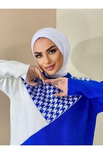 Organic Scarfs نموذج وشاح شال جاهز للنساء من القطن الممشط مع أزرار كبس