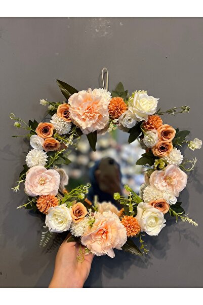 Pika Çiçekli Kapı Süsü - Somon Çiçekli Kapı Süsü - Ev kapı Süsü