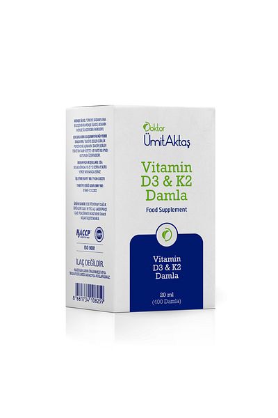 Dr. Ümit Aktaş Vitamin D3 K2 Drops - 400 Drops