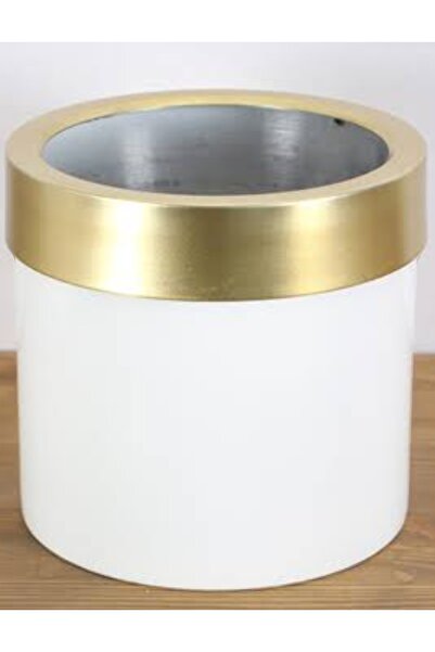 RUZGARCİCEK Rüzgar Yapay Çiçekçilik Metal Saksı 40x30 Siyah