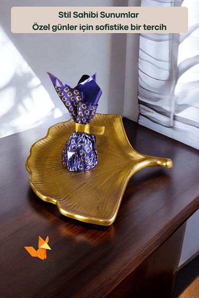 METAFOX Gold Antique Colored Sugar Bowl - Turkish Delight Bowl and Dragee Model 19