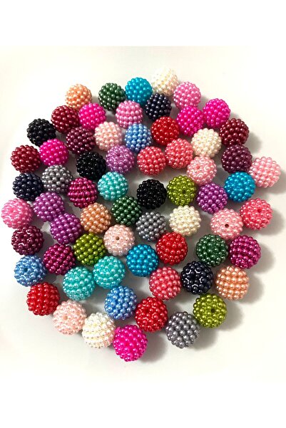312 KONSEPT 50 Gr (~52 Adet) 14mm Parçalı Böğürtlen Boncuk Çanta Boncuğu Takı Yapım Boncuğu