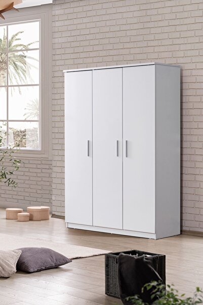 Setay Gardırop, Asya 3 Kapaklı Dolap - Ceviz