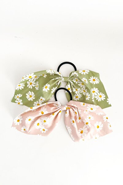 New Obsessions Daisy Patterned 2 Pieces Bow - Dangle Rubber Buckle