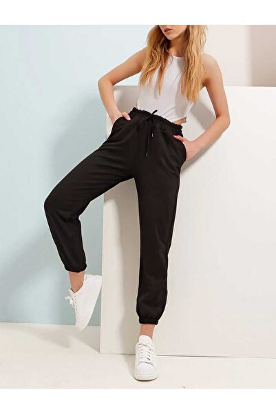 belean Magas derekú, rugalmas női melegítőnadrág - fűzős