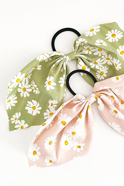 New Obsessions Daisy Patterned 2 Pieces Bow - Dangle Rubber Buckle