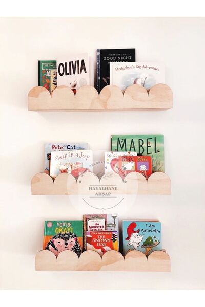 HAYALHANE AHŞAP Çocuk Odası Duvar Rafı / Adet