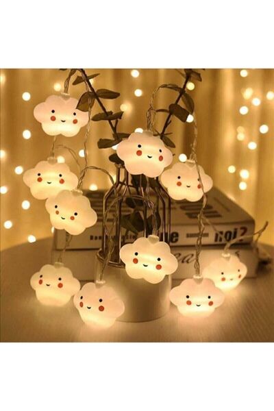 Genel Markalar Led Lamba Şerit Led Bulut 2 Metre 10'lu Led Işık Bulut Dizeleri