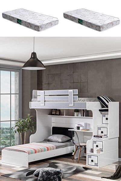 Setay Ranza, Çizgi Ranza Karyola Masa 2 Adet Comfort Yatak