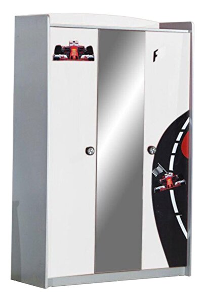 Setay Formula Genç Odası - 3 Kapılı Dolap, Audi Koltuklu Arabalı Yatak, Şifonyer - Beyaz