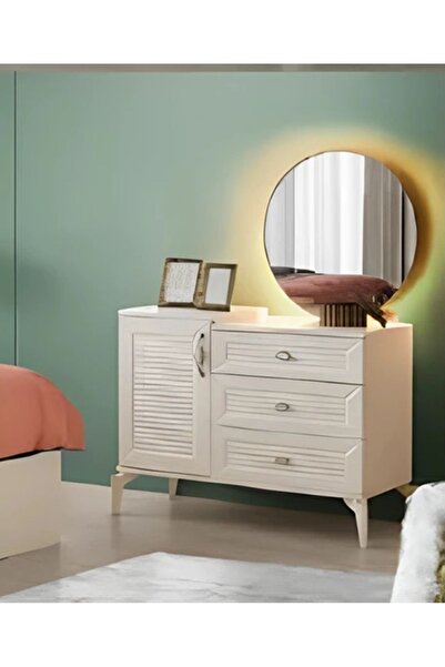 Avm 24 Atina Şifonyer-makyaj Masası-ışıklı Aynalı-mdf-aytaşı-ücretsiz Nakliye