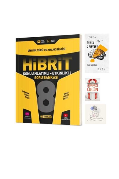 Hız Yayınları HIZ 8.SINIF DİN KÜLTÜRÜ HİBRİT KONU ANLATIMLI SORU BANKASI+ZİHİ...