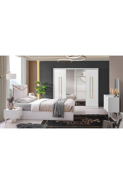 Avm 24 Palermo Yatak Odası-beyaz-sürgülü Ve Aynalı-bazasız Traversli-ücretsiz...