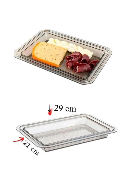 LaGabya Luxury 6-Compartment 13-Piece Breakfast Sauce Bowl Presentation Set Acrylic Breakfast Set with Tray