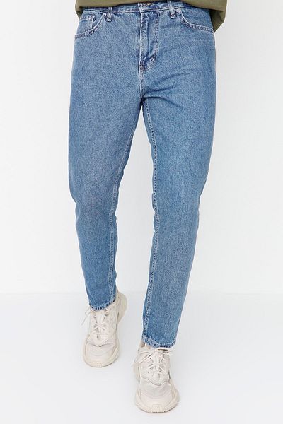Trendyol Collection Blaue Relax-Fit-Boyfriend-Jeans – 100 % Baumwolljeans TMNAW23JE00043