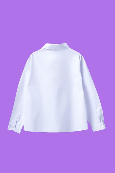 TRENDYOLKIDS Λευκό κοριτσίστικο βολάν Λεπτομερές βαμβακερό κανονικό/κανονικό υφαντό πουκάμισο TKDAW25GO00009