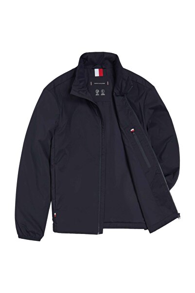 Tommy Hilfiger Men's Navy Fleece Jacket - Long Sleeve and Logo
