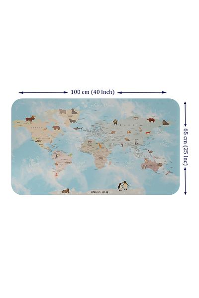 Dropcek eticaret Educational World Map World Atlas Children's and Baby's Room Wall Sticker -60x105-3828