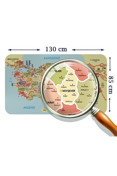 Dropcek eticaret Tutorial World and Turkey Map - Children's Room Wall Sticker 85x130