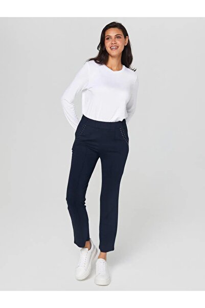 Faik Sönmez B00027-2 Trok Detaylı Eşofman Altı Lacivert