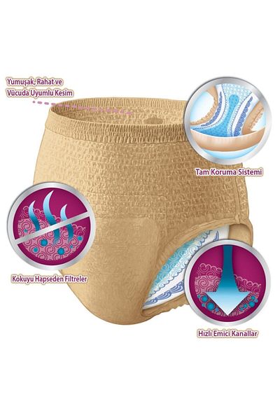 Depend Large Size 9 Pieces Women's Absorbent Panties