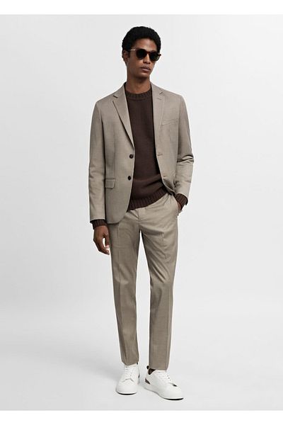 MANGO Man Super slim fit stretch fabric fabric pants